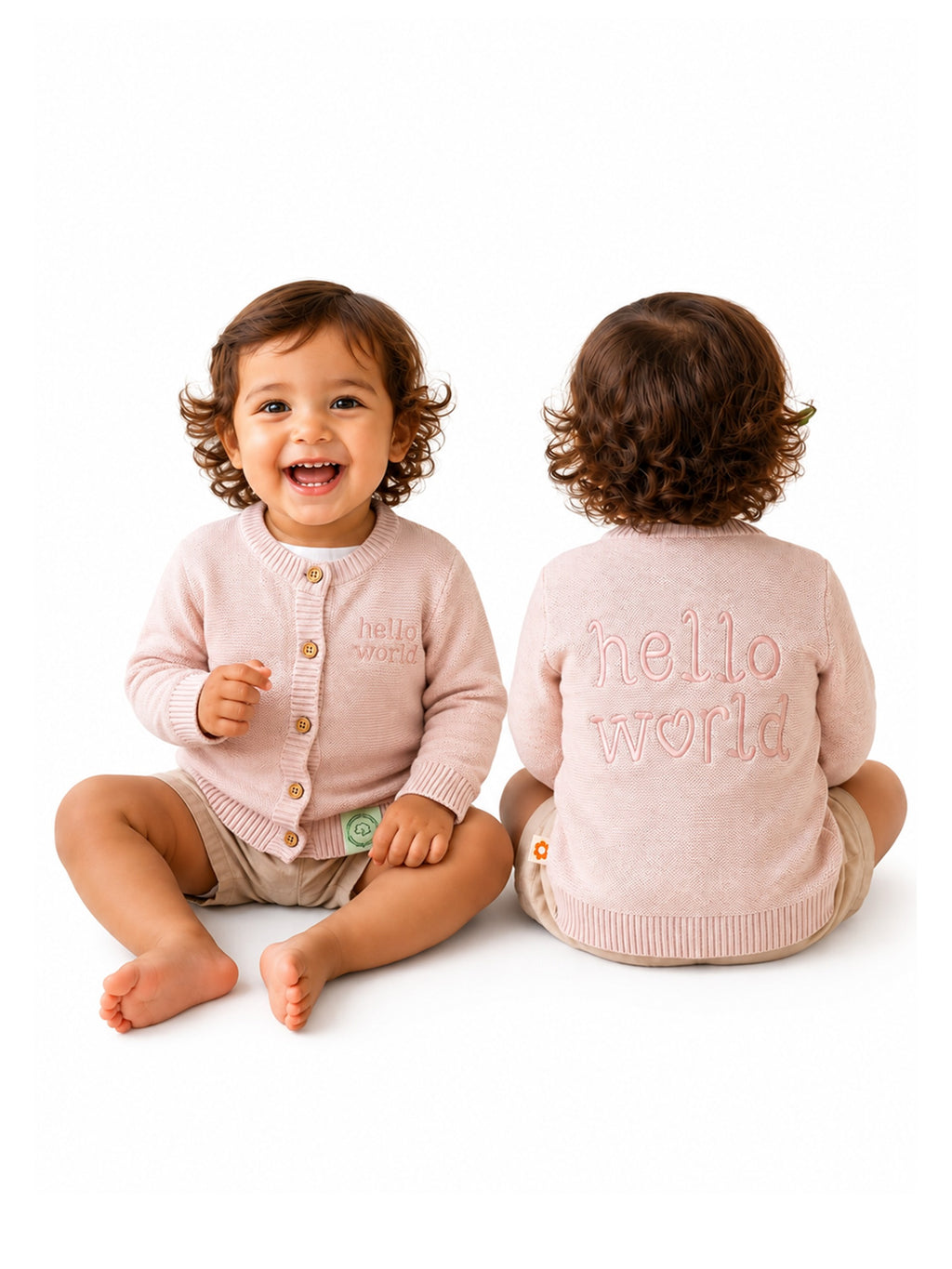 Dr. Leo Baby Girls Soft Knitted Cardigan | Comfortable & Cozy Casual Wear | 0–9 Months