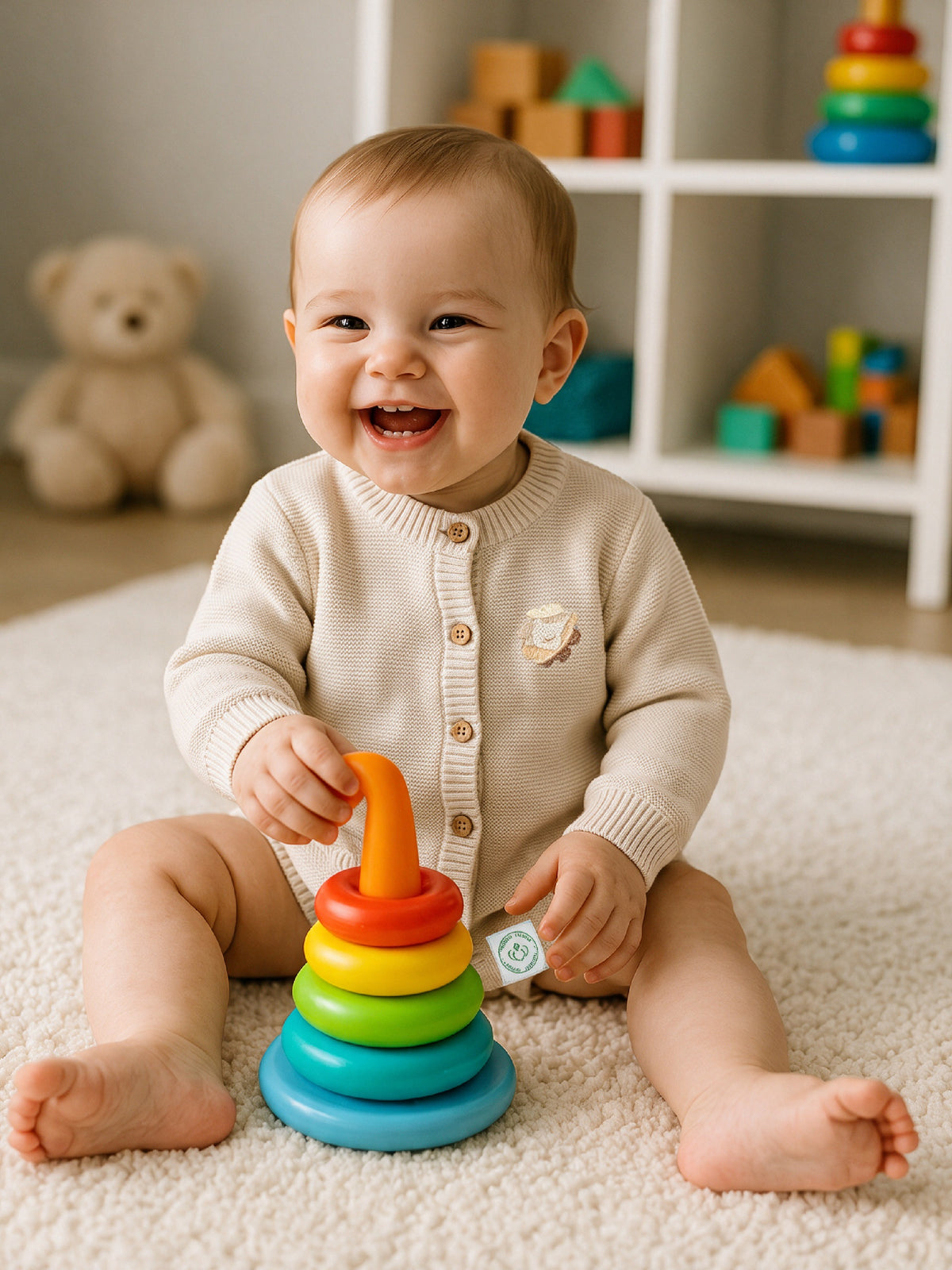 Dr. Leo Baby Knitted Cardigan | Soft & Comfortable | 0–9 Months