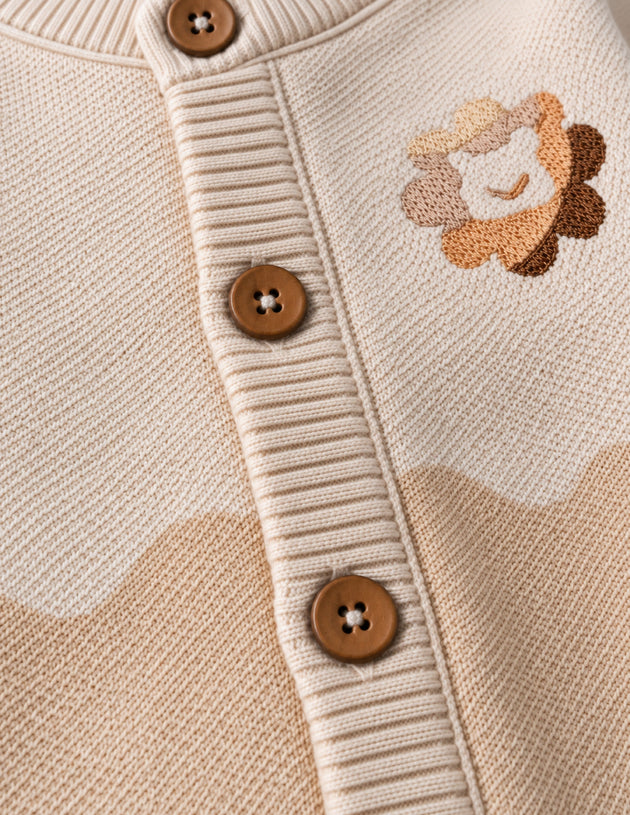 Dr. Leo Baby Girls Soft Knitted Cardigan | Comfortable & Cozy Casual Wear | 0–9 Months