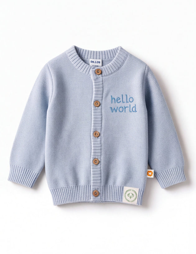 Dr. Leo Baby Soft Knitted Cardigan with “Little One” Embroidery | Cozy Everyday Wear | 0–9 Months