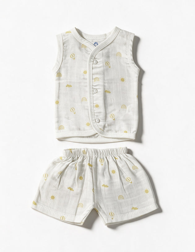 Dr.leo Vest Shortset Bamboo Muslin L/S