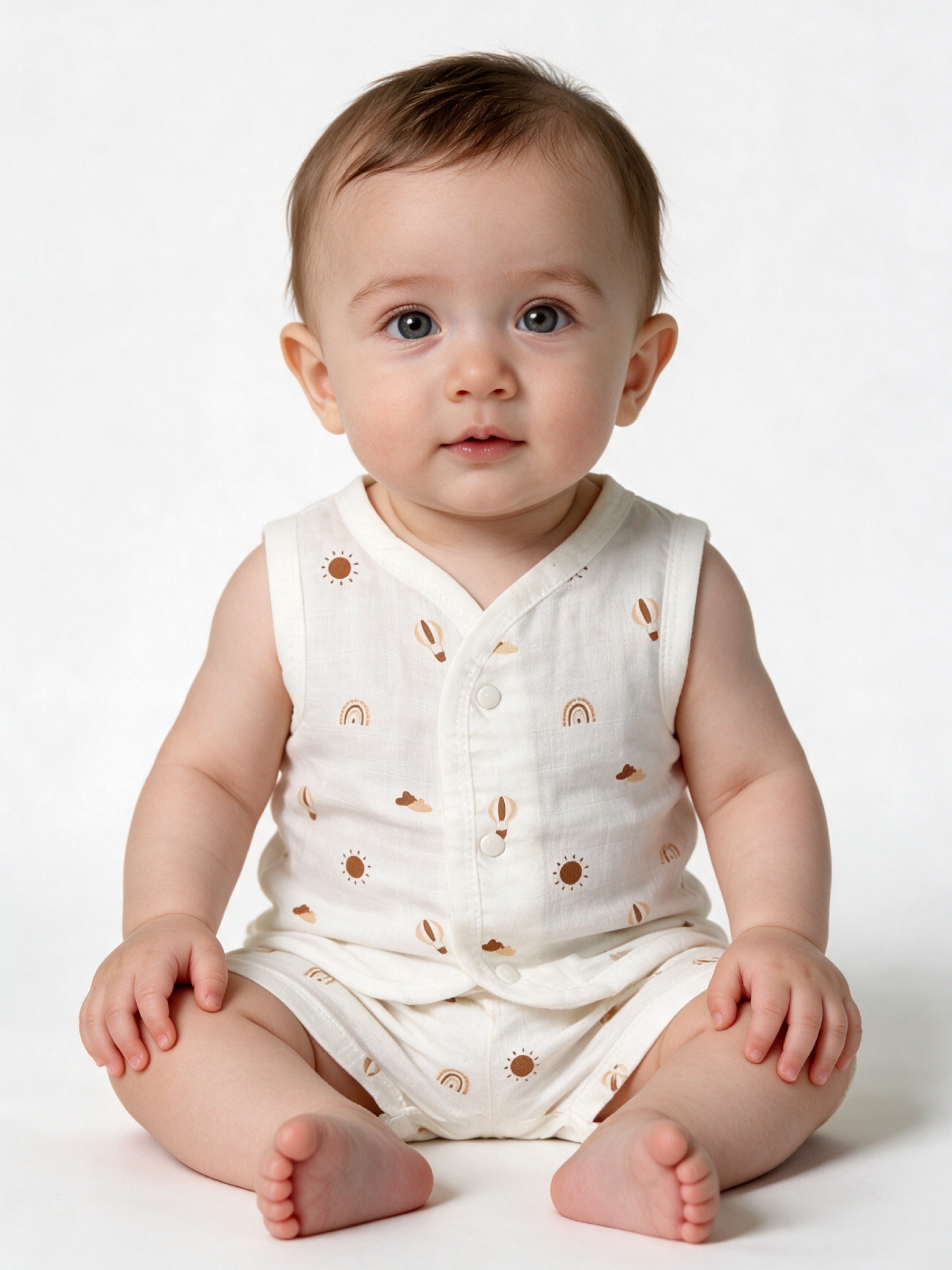 Dr.leo Vest Shortset Bamboo Muslin L/S