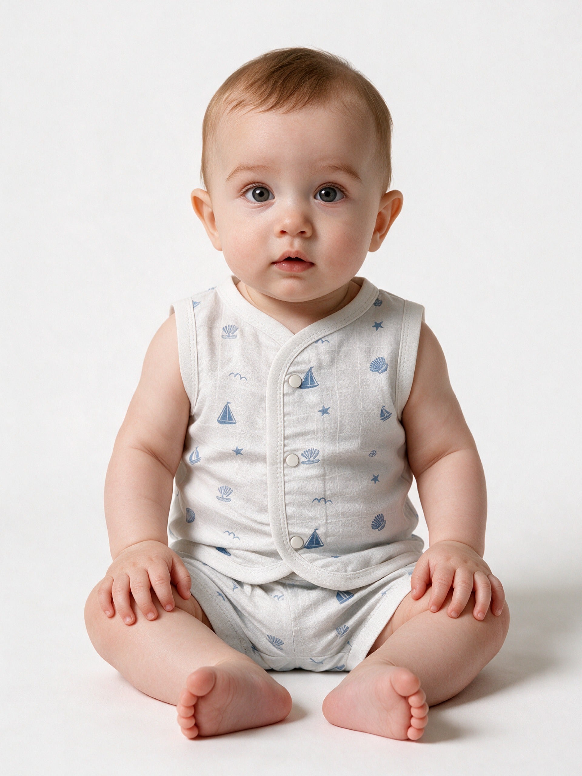 Dr.leo Vest Shortset Bamboo Muslin L/S
