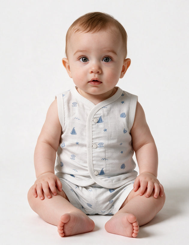 Dr.leo Vest Shortset Bamboo Muslin L/S