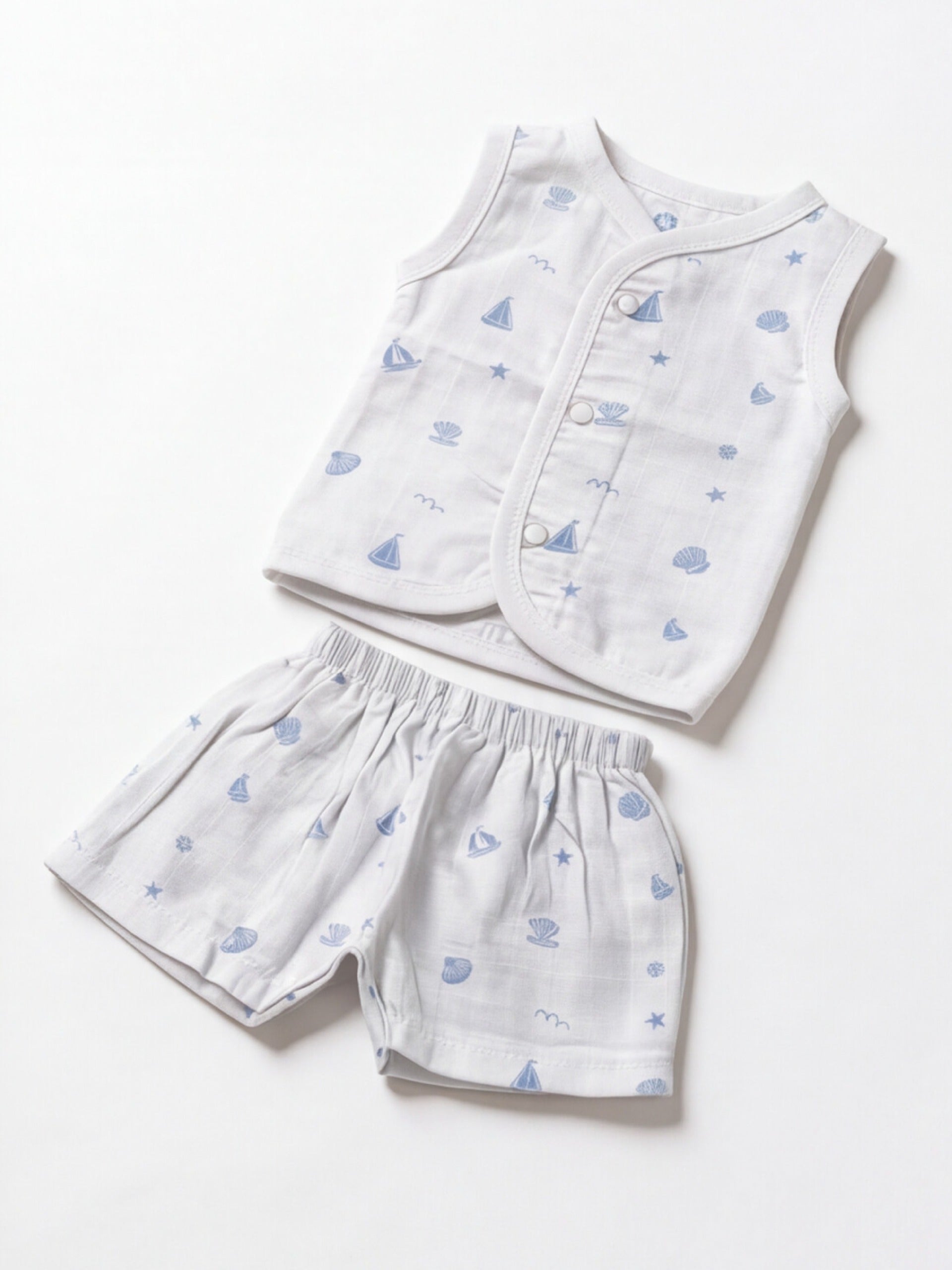 Dr.leo Vest Shortset Bamboo Muslin L/S