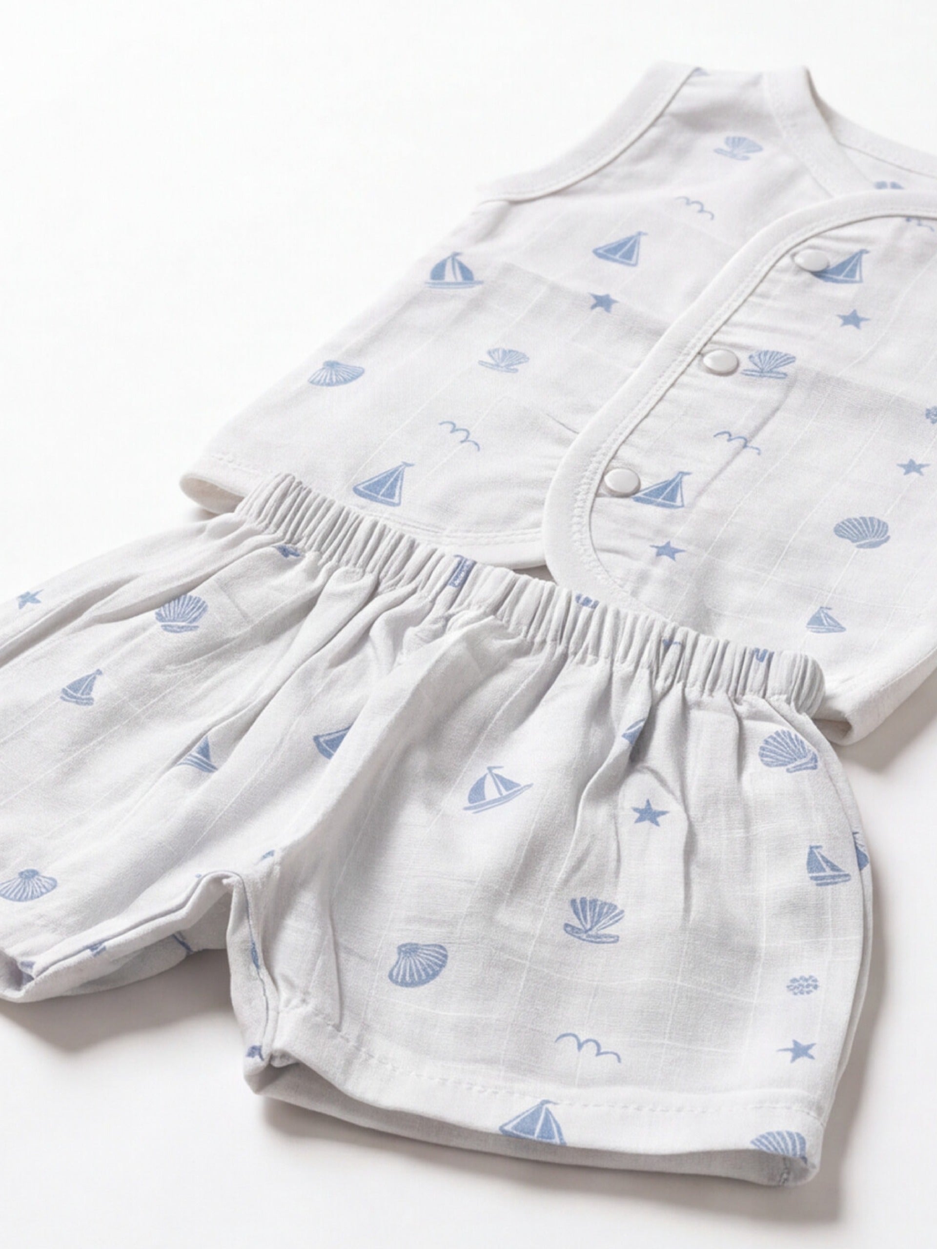 Dr.leo Vest Shortset Bamboo Muslin L/S
