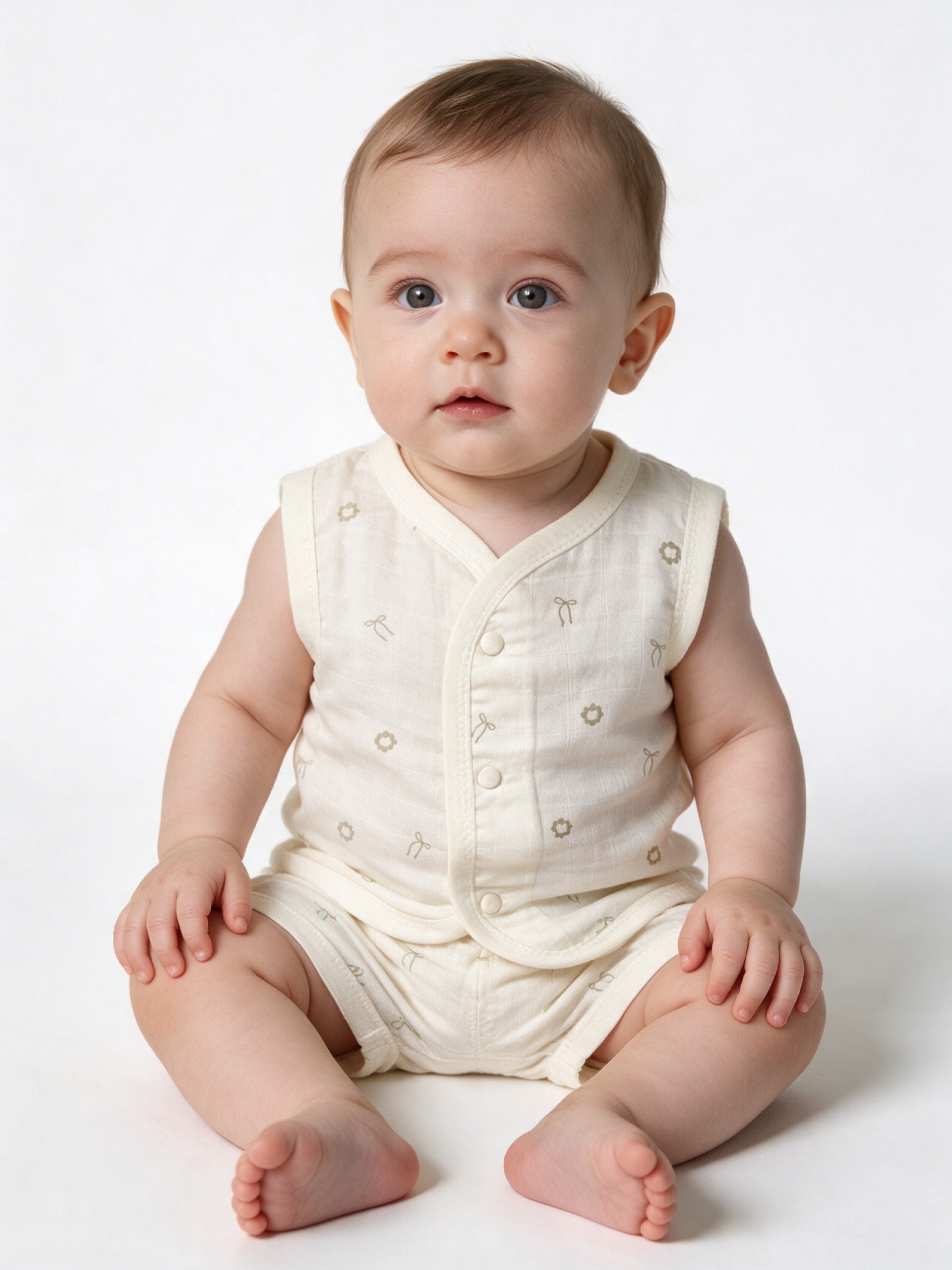 Dr.leo Vest Shortset Bamboo Muslin L/S