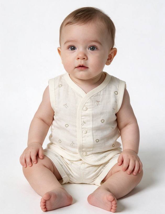 Dr.leo Vest Shortset Bamboo Muslin L/S