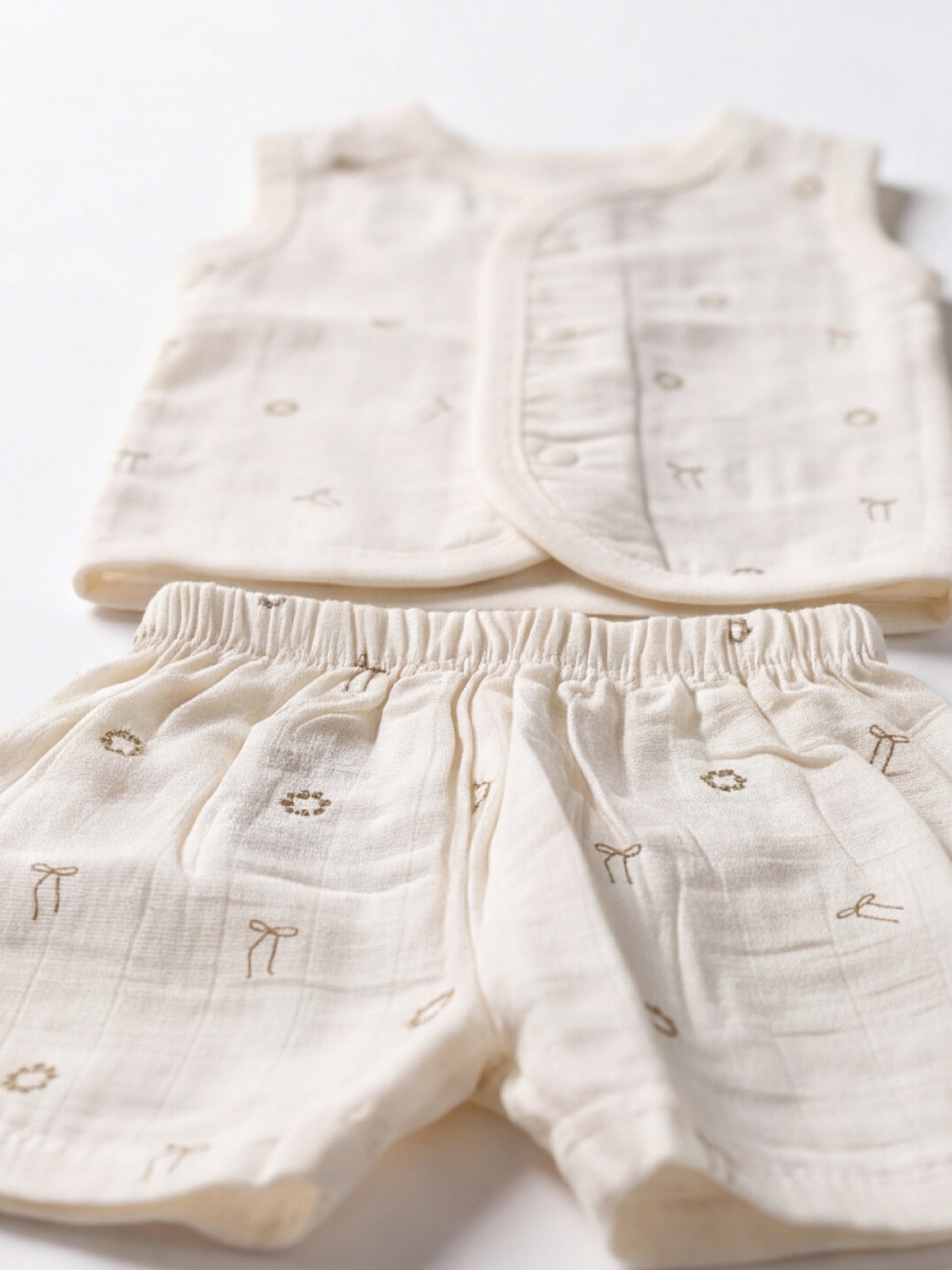 Dr.leo Vest Shortset Bamboo Muslin L/S