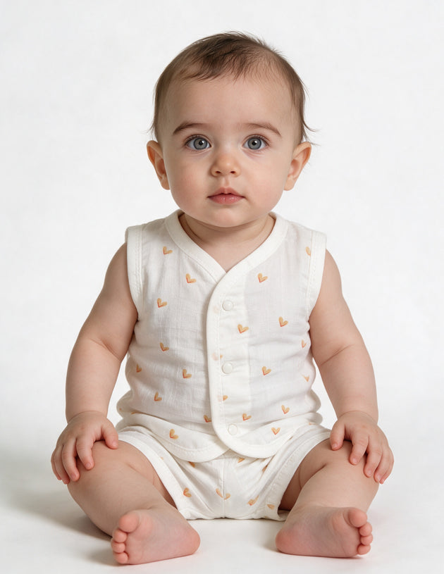 Dr.leo Vest Shortset Bamboo Muslin L/S