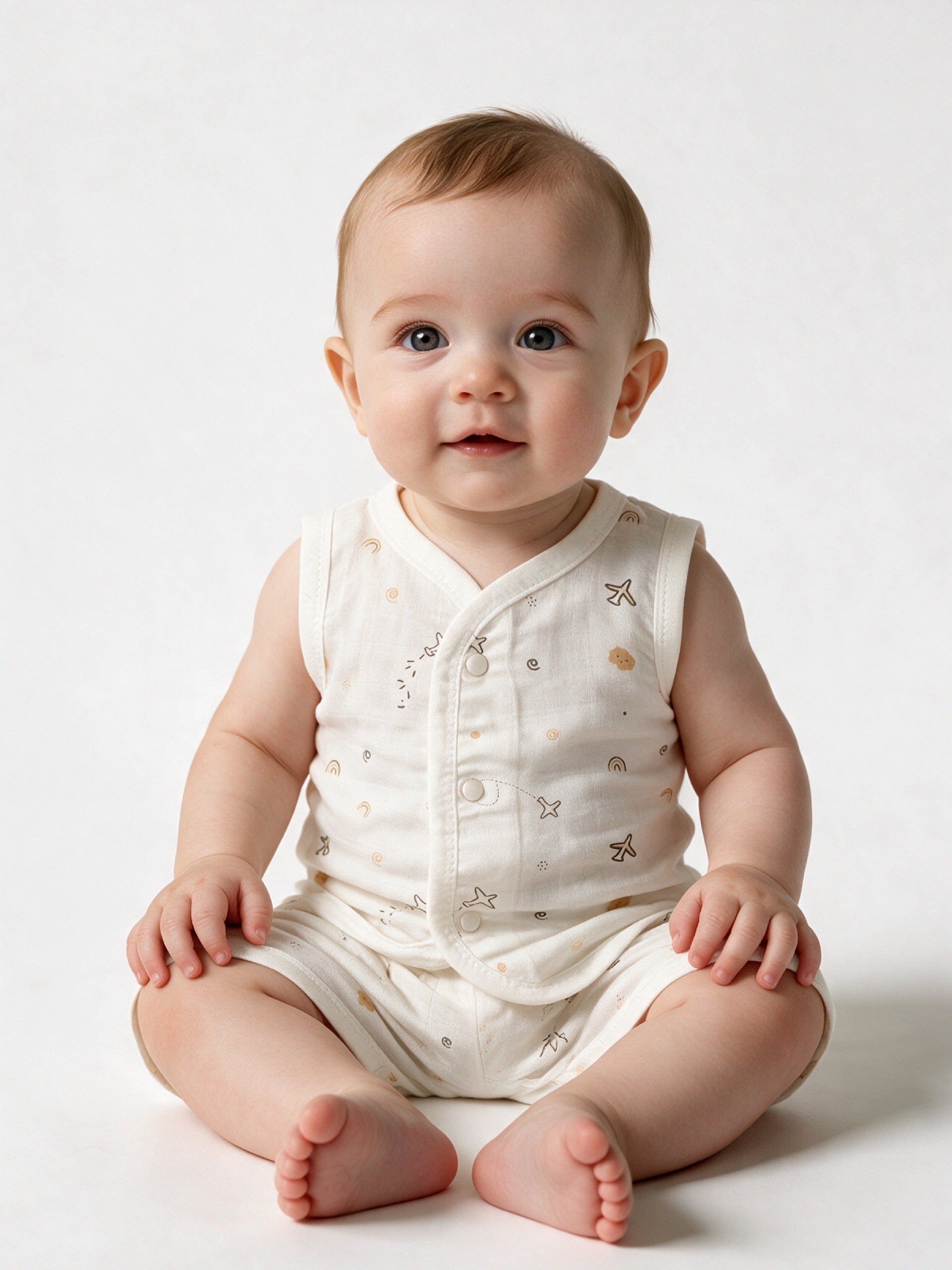 Dr.leo Vest Shortset Bamboo Muslin L/S