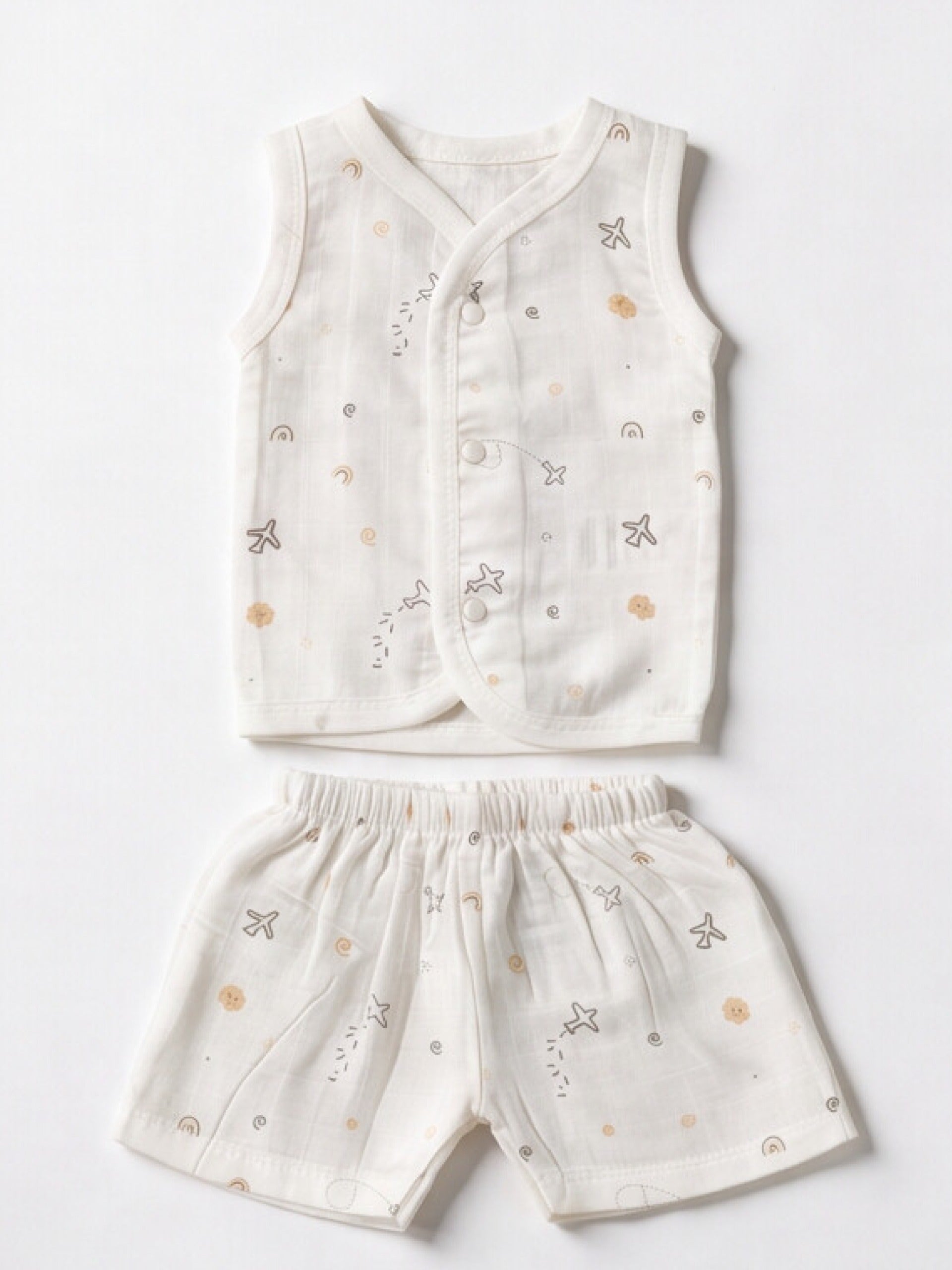 Dr.leo Vest Shortset Bamboo Muslin L/S