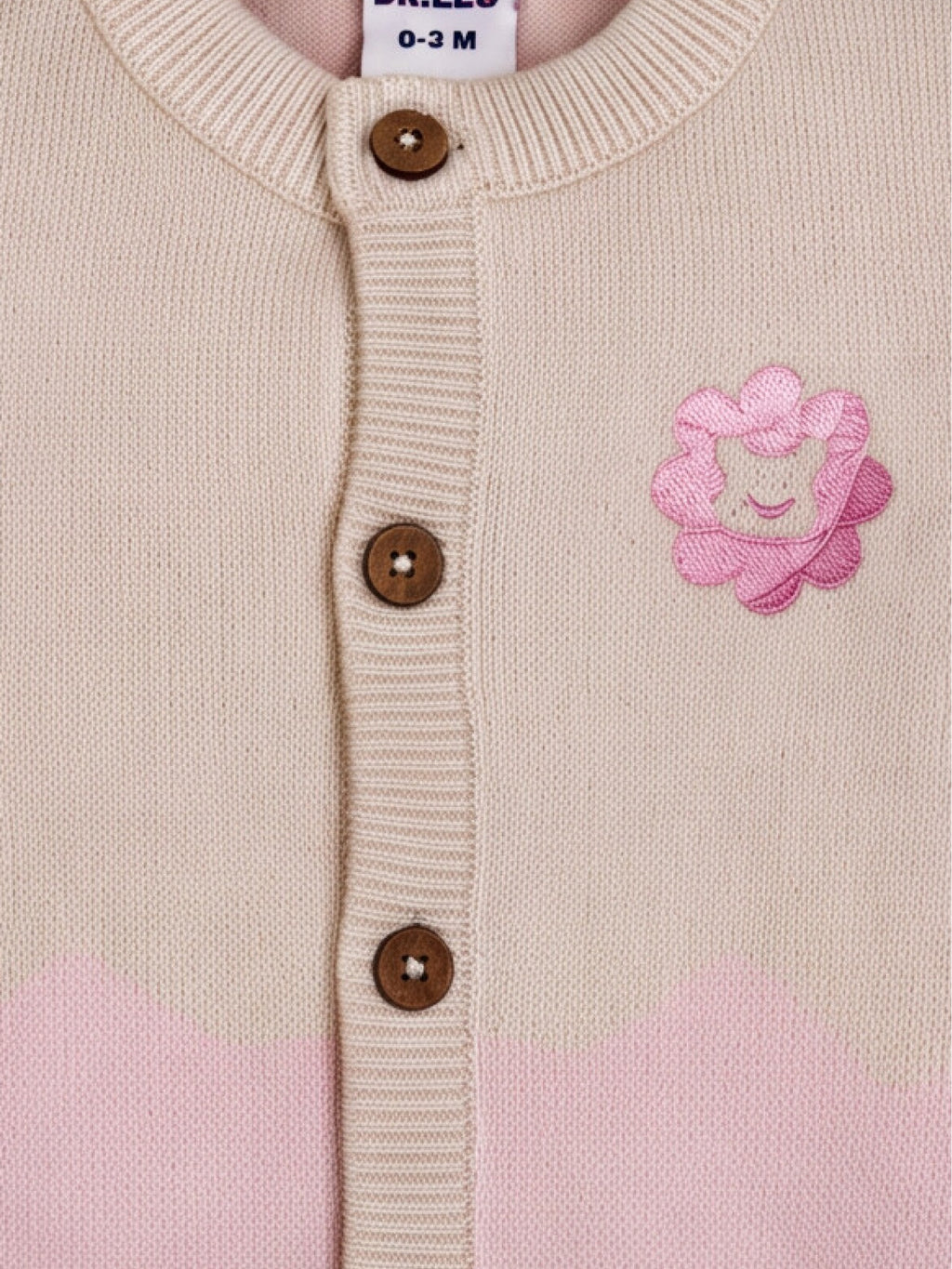 Dr. Leo Baby Girls Soft Knitted Cardigan | Comfortable & Cozy Casual Wear | 0–9 Months