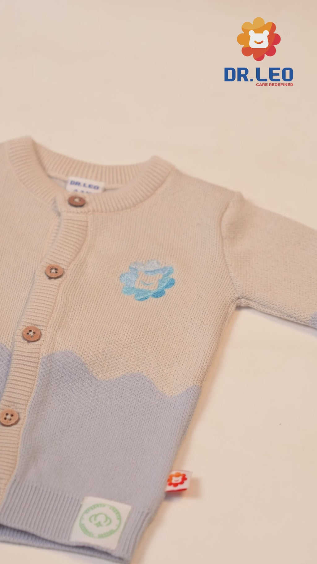 Dr. Leo Baby Soft Knitted Cardigan | Cozy & Stylish Wear | 0–9 Months
